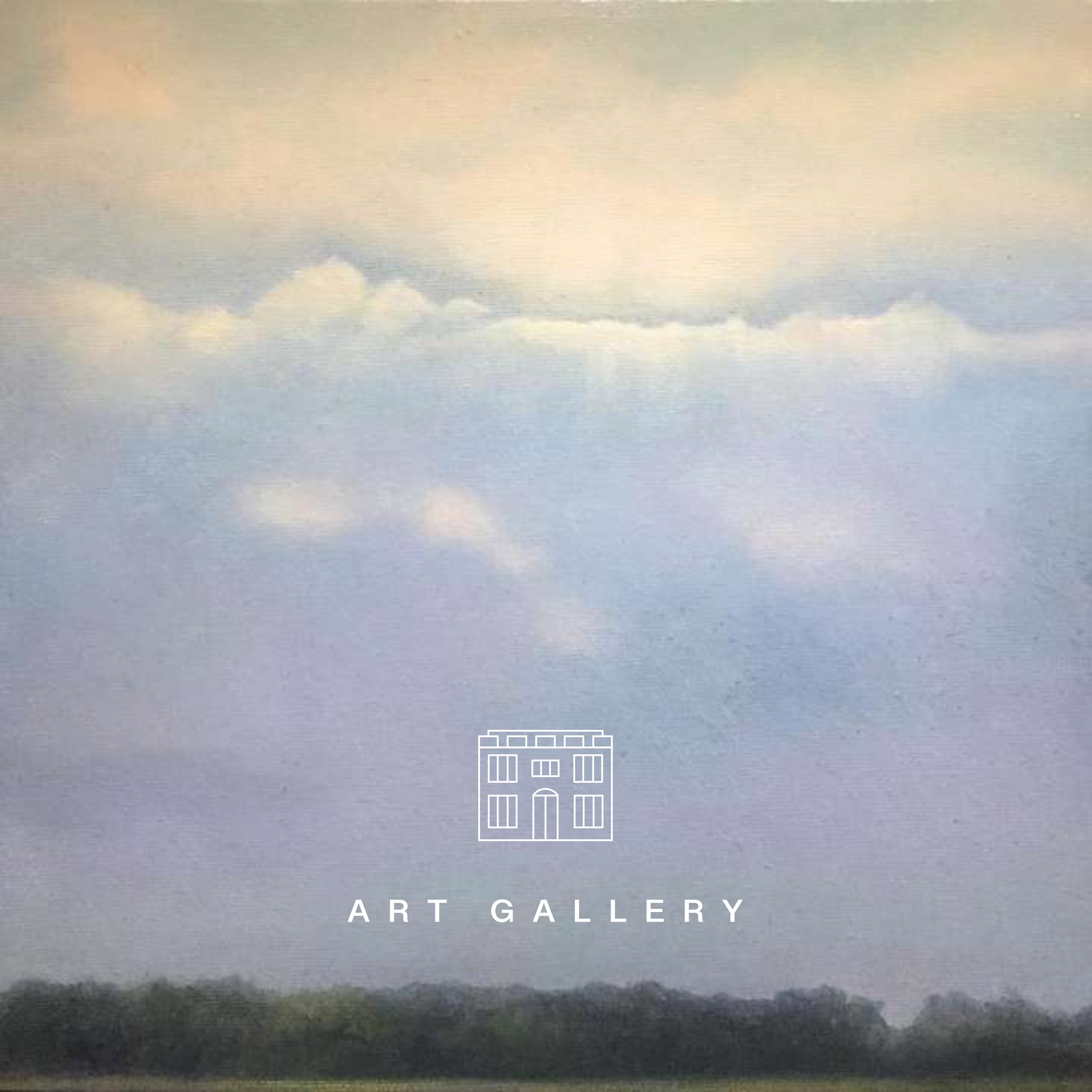 Casa Bianca Art Gallery — sky landscape painting with hotel logo