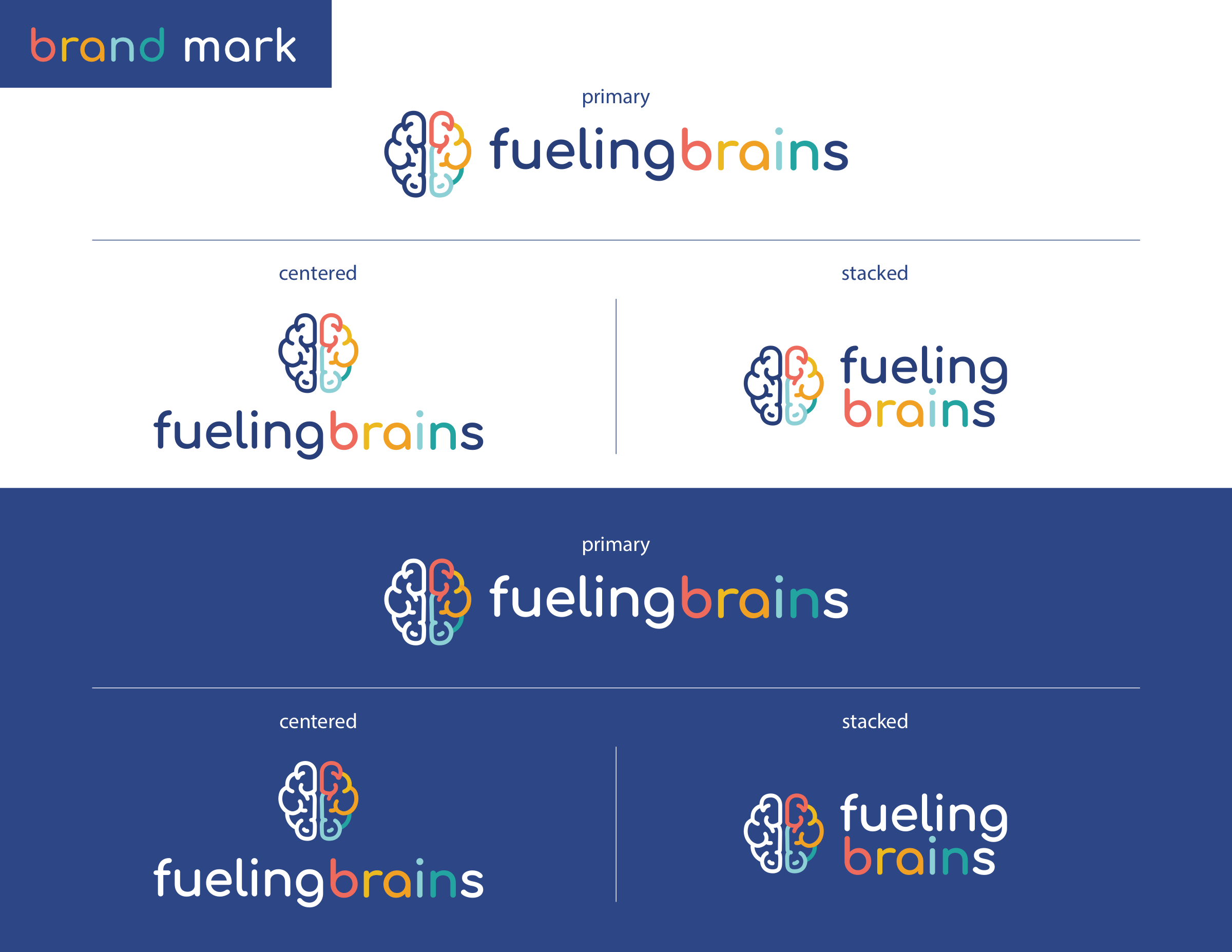 Fueling Brains brand mark and logo system