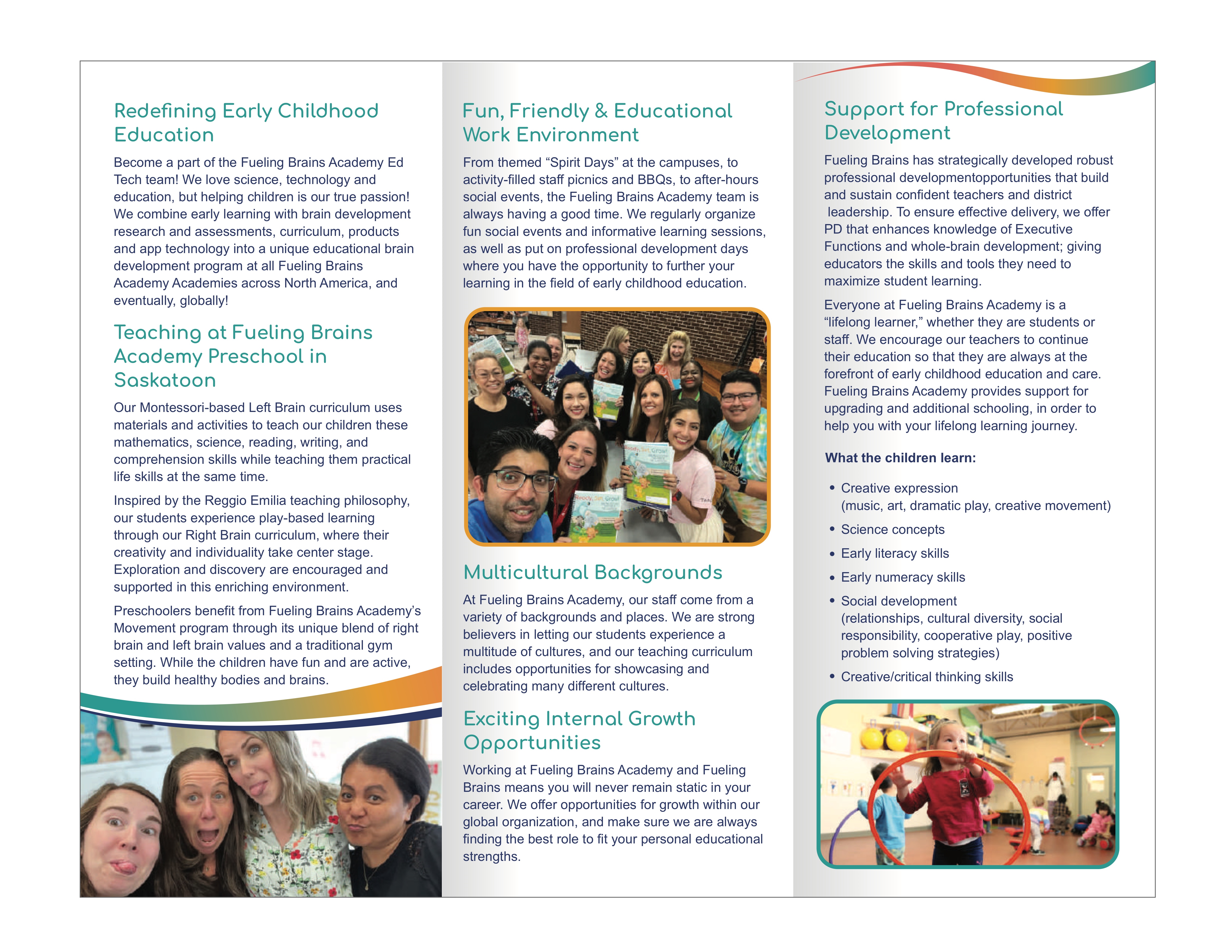 Fueling Brains careers and culture booklet