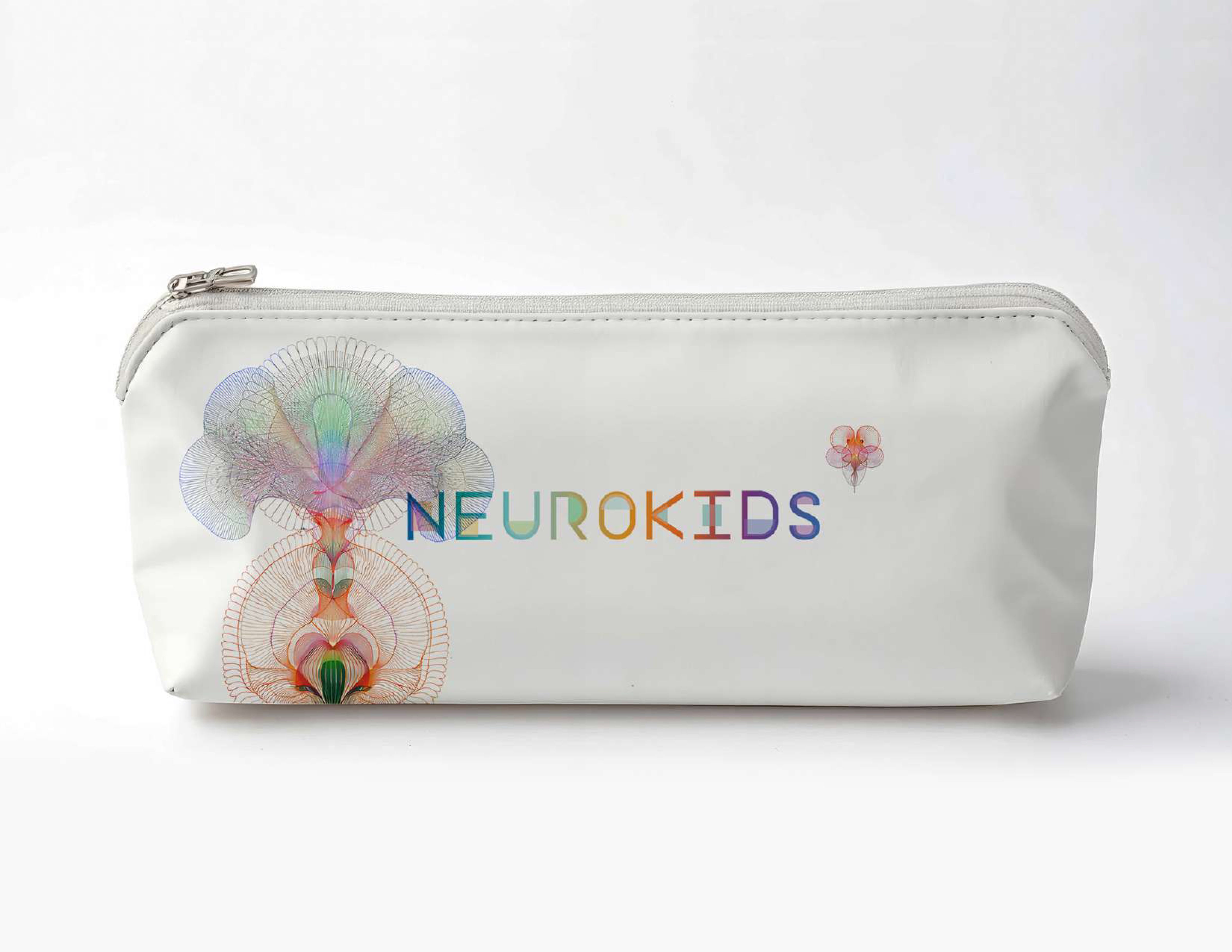 Neurokids 2025 branded pencil case with neural illustration