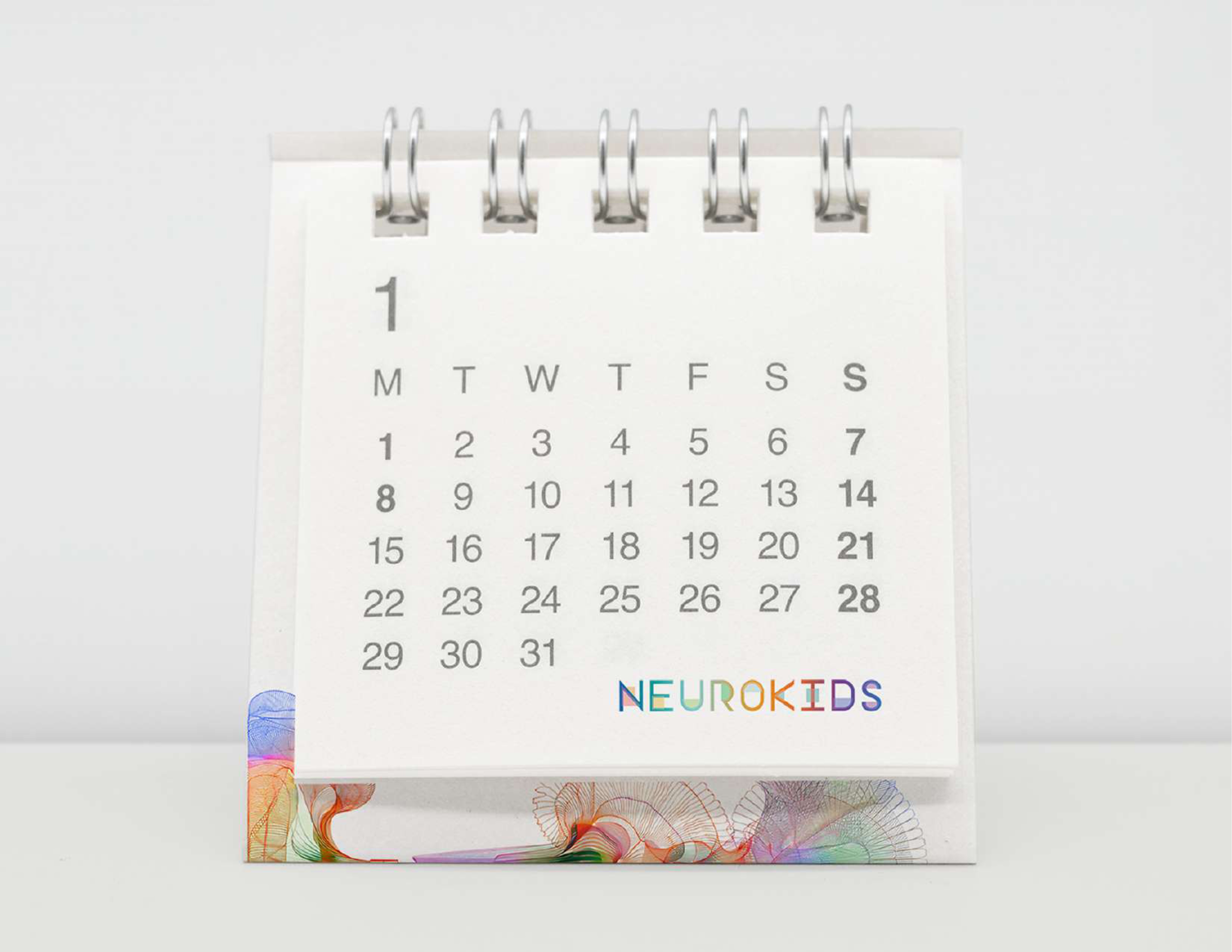 Neurokids 2025 branded desk calendar