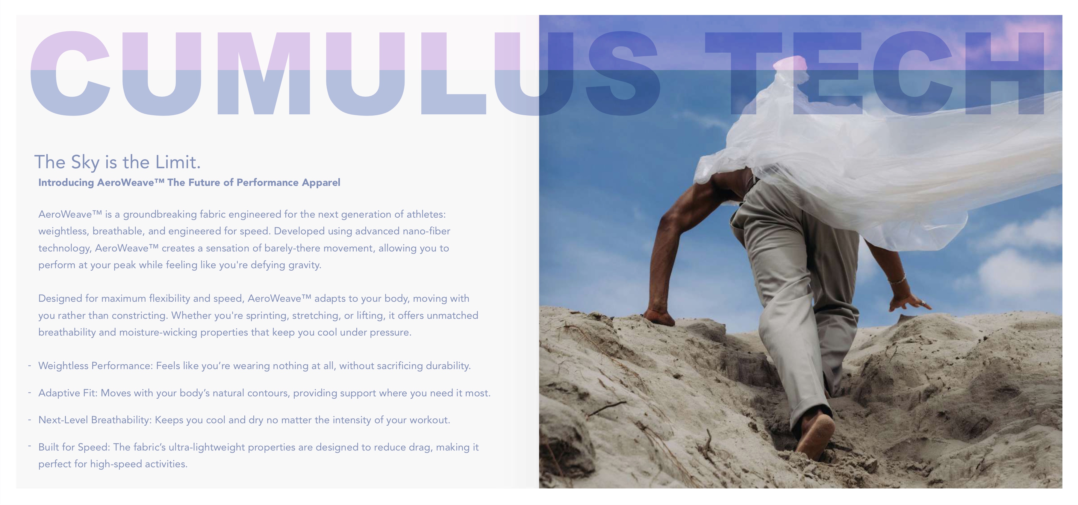 POW Cumulus Tech fabric technology spread